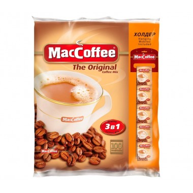 Кофе 3 в 1 MacCoffee 100 стиков Опт от 5 шт