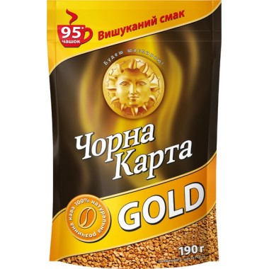 Растворимый кофе Черная карта Gold 190 г