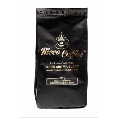 Молотый кофе Ricco Coffee Super Aroma Black 225 г Опт от 12 шт