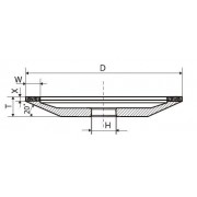 Коло алмазне шліфувальне 12А2-20 125х16х10х2х32 АС4 В2-01 зерно 100/80