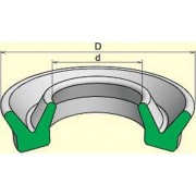 Манжета гидравлическая полиуретановая 080х060-10h PU зеленая (10 шт)